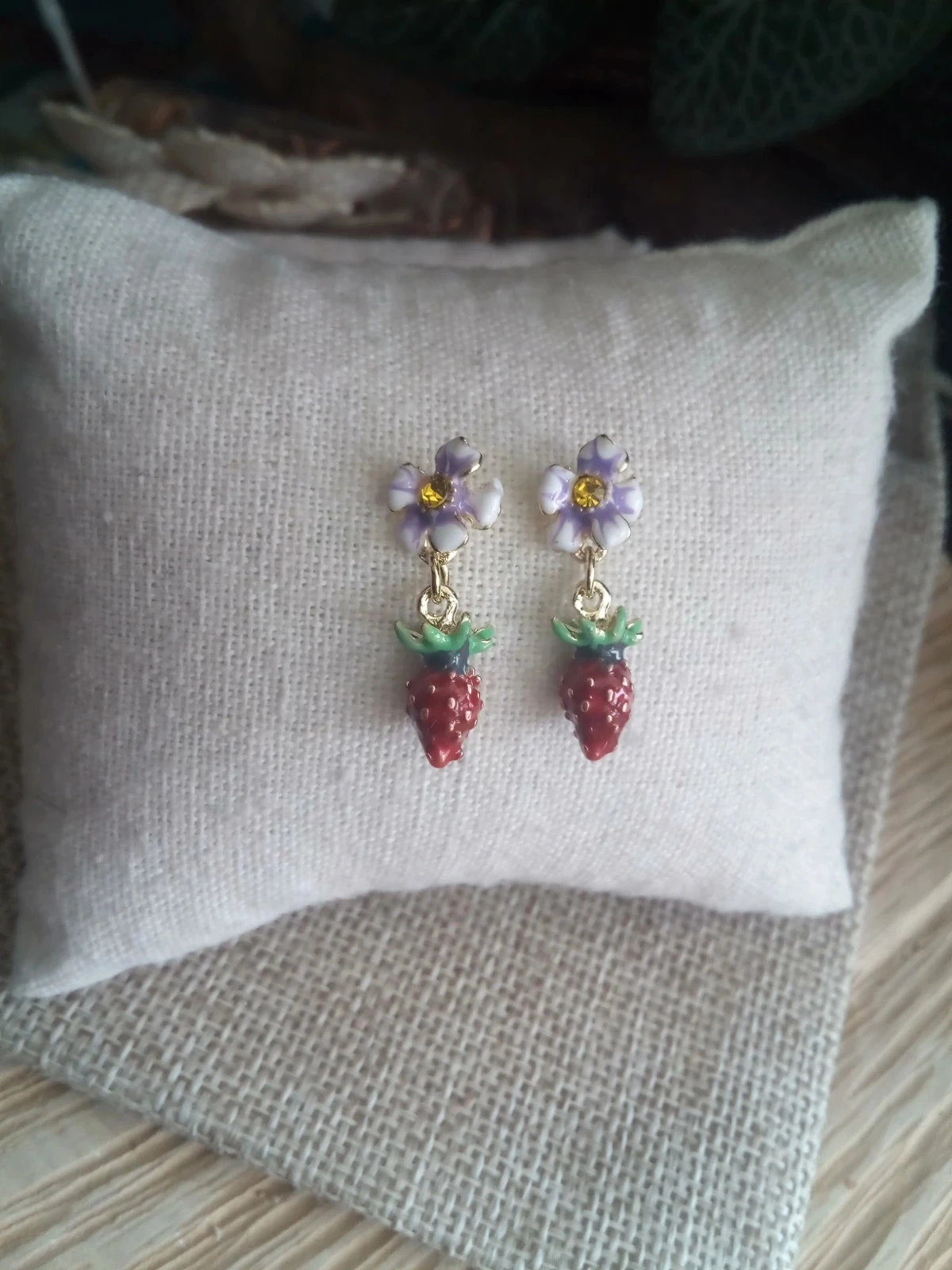 Boucles d'oreilles fraises des bois – photo 2
